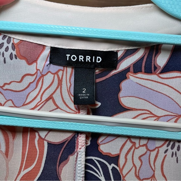 TORRID Sheer Floral Kaftan Swim Cover Up Poolside Vacation Travel Beach Summer‎ - Picture 3 of 7